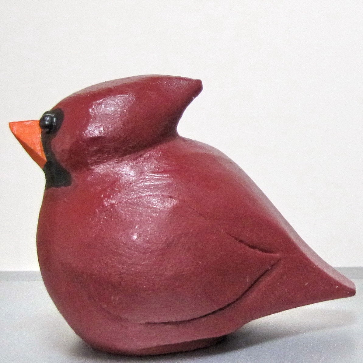 Carved Cardinal Wooden Bird - we have Chickadee, Sparrow, Eastern Bluebird, Yellow Canary, English Robin, Robin, Golden Finch