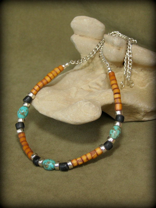 Mens Necklace Turquoise Necklace Native By Stoneweardesigns 