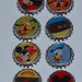 Disney Bottle Cap Magnets Mickey and Friends Set of Eight With Gift Tin