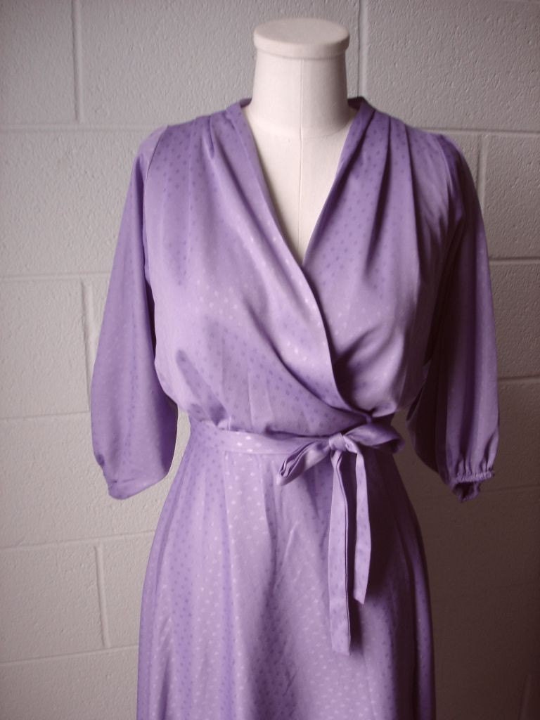 lavender wrap dress