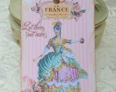 Tags Gift Hang Bridal Shower Favor French Chic Marie Antoinette Ballgown Let Them Eat Cake Set of 6 Handmade by Enchanted Quilling