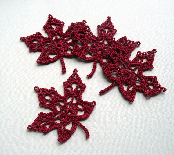 applique leaf maple crochet pattern CaitlinSainio Wine Leaf Red Leaves Maple Appliques Crochet by applique leaf maple crochet pattern CaitlinSainio Wine Leaf Red Leaves Maple Appliques Crochet by