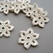 15 Crochet Flower Appliques -- 1-3/8 inch Diameter, in Natural Beige