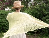 lace shawl wedding shawl BIANCA pale green kidmohair silk edwardian