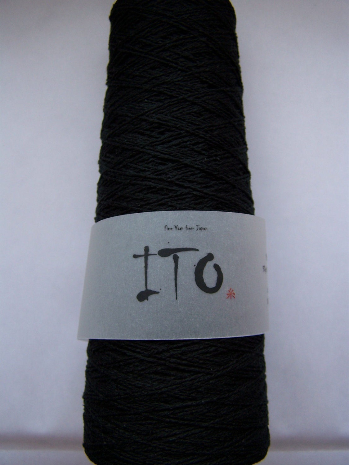 Lace yarn KINU Black pure silk from ITO yarns 50g