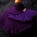 handknitted shawl purple