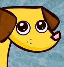 Doggie Dog 2 PRINT 8.5 x 11" cute cartoon pop art
