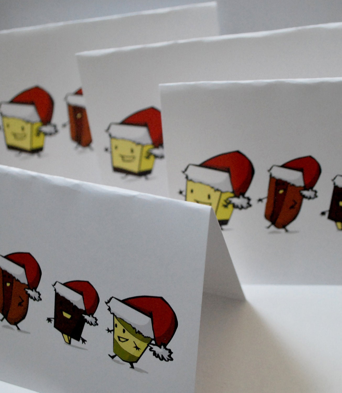 Lets all Go to the Lobby and get outselves a snack Christmas Edition Greeting Cards set of 4
