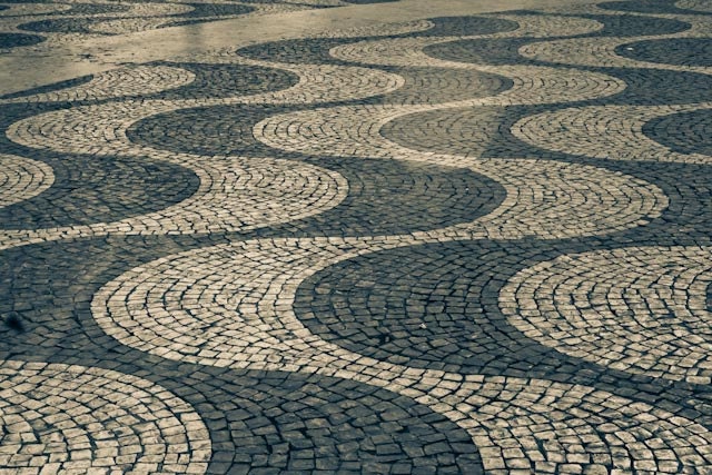 Travel photography -the streets of Lisbon, Portugal - 8x10 Fine Art Photograph - sea green