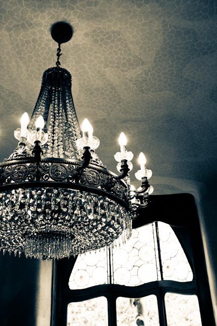 Luxurious Chandelier Gaudi Barcelona, Spain - 16x20 Fine Art Print - spanish decor - new years eve