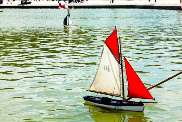 The boats at Luxembourg Garden - Paris, France - 8x10 fine art photograph - affordable home decor
