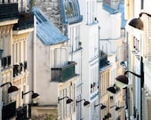 The romantic streets of Montmartre - 8x10 fine art photograph - soft blue and grey tones Paris, France - Paris Photography