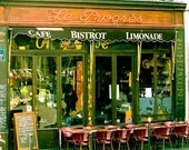Le Progres Montmartre Paris Cafe 8x10 Fine Art Photograph - European Photo - Affordable Decor - Valentines Day in Paris