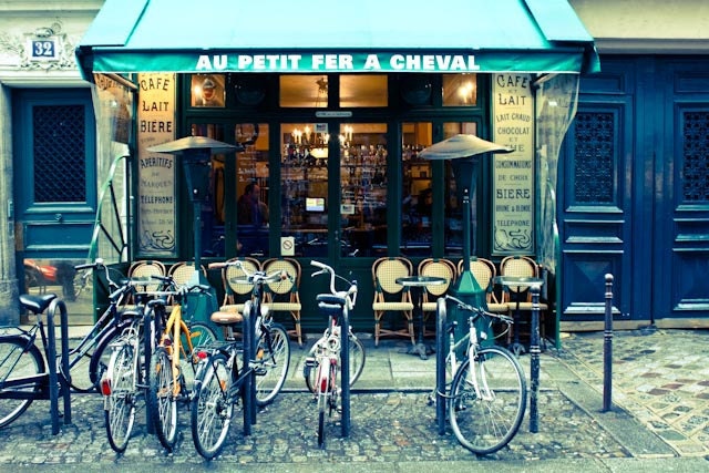 Paris Cafe in the Marais- 8x10 Fine Art Photograph - Paris Photography - Affordable Decor