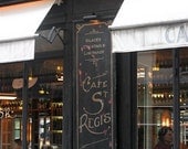 Paris Cafe St Regis - 8x10 Fine Art Photograph - European Photo - Affordable Decor - Restaurant Paris