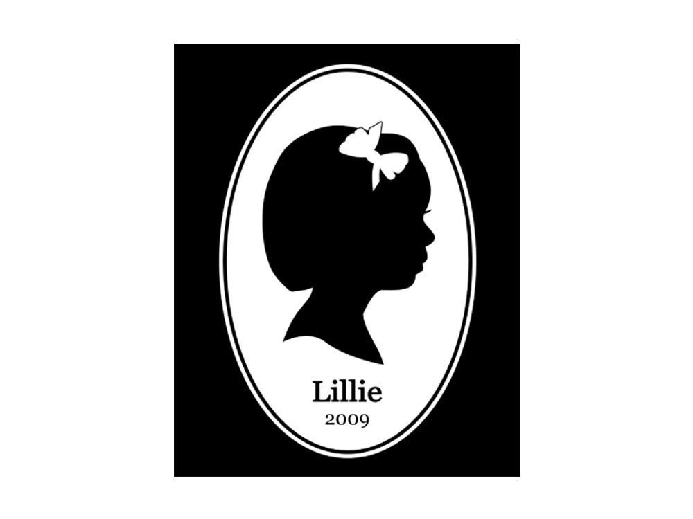 Custom Silhouette Portrait - Unframed 5x7 Art Print