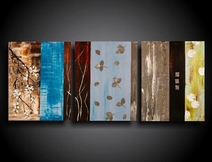 Abstract Painting. 25% OFF Large. Asian Painting. Modern Art. Original. Contemporary Painting. Huge 20 x 48 Art Artwork Gray blue brown