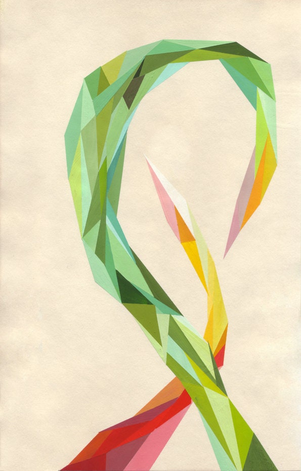 13 x 19 Archival print, Two Weeds, Children decor, Nursery Decor, Modern Decor, Art Print.