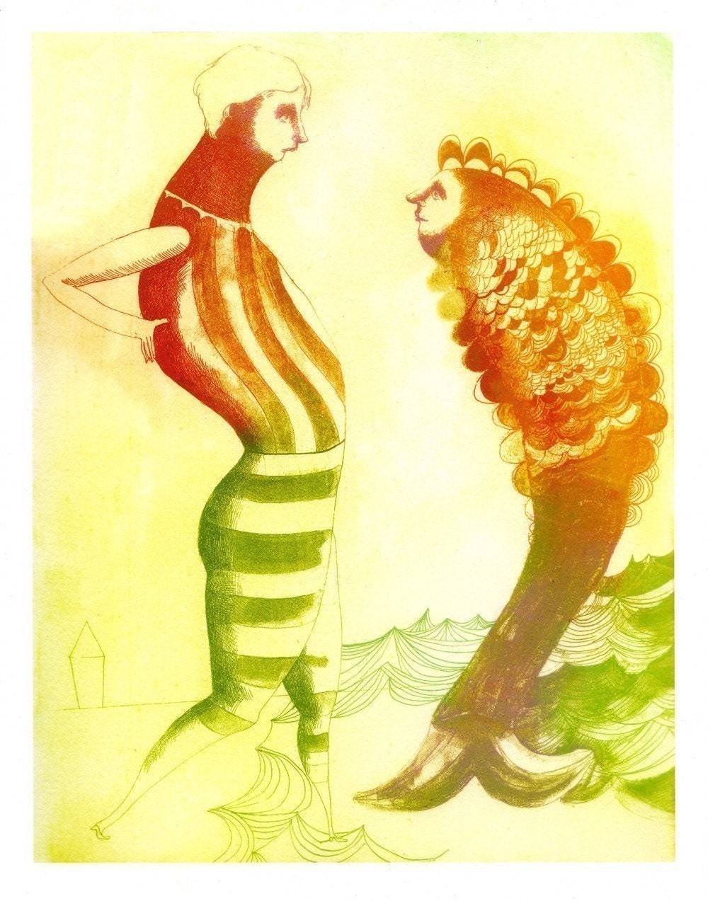 fish dance Arhival print