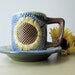 sunflowers and twigs, vintage pottery cups and saucers, vincent van gogh, metropolitan museum
