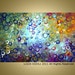 Original Modern Large Abstract Fantasy Colorful Circles Acrylic Painting on Canvas by Luiza Vizoli