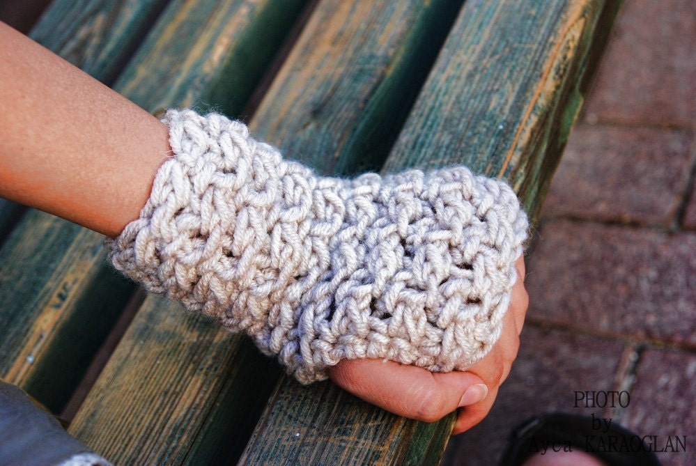 Unisex Crochet Fingerless Gloves - Pick your own color - Christmas Gift Under 25