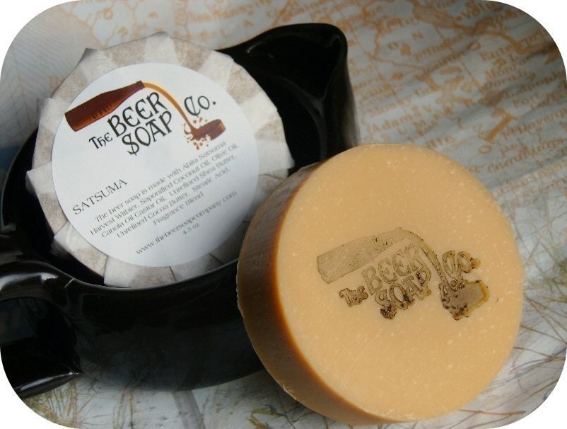 Handmade Soap Gifts for Men - The Grove Beer Soap - Made with Abita Satsuma Harvest Witbier