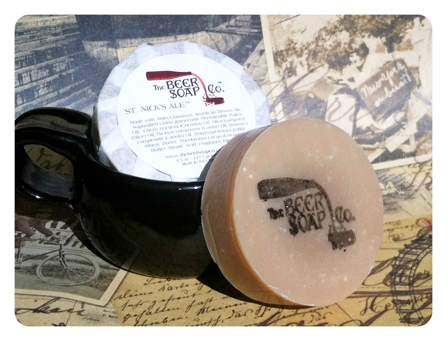 Handmade Soap Gifts For Men - St Nicks Ale Beer Soap - Made with Abita Christmas American Ale