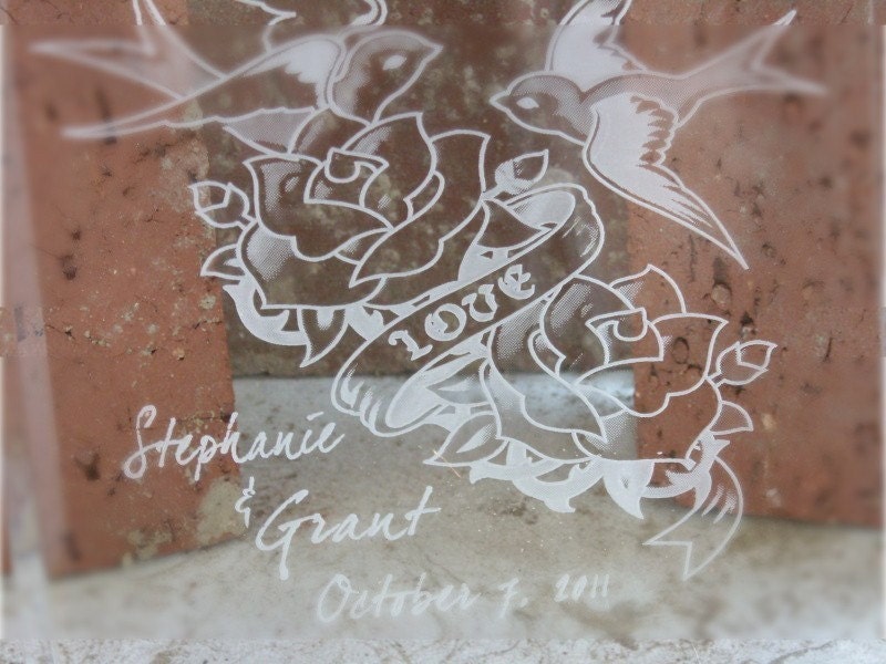 Personalized Engraved Wedding Cake Top- Any Design to Suit Your Theme