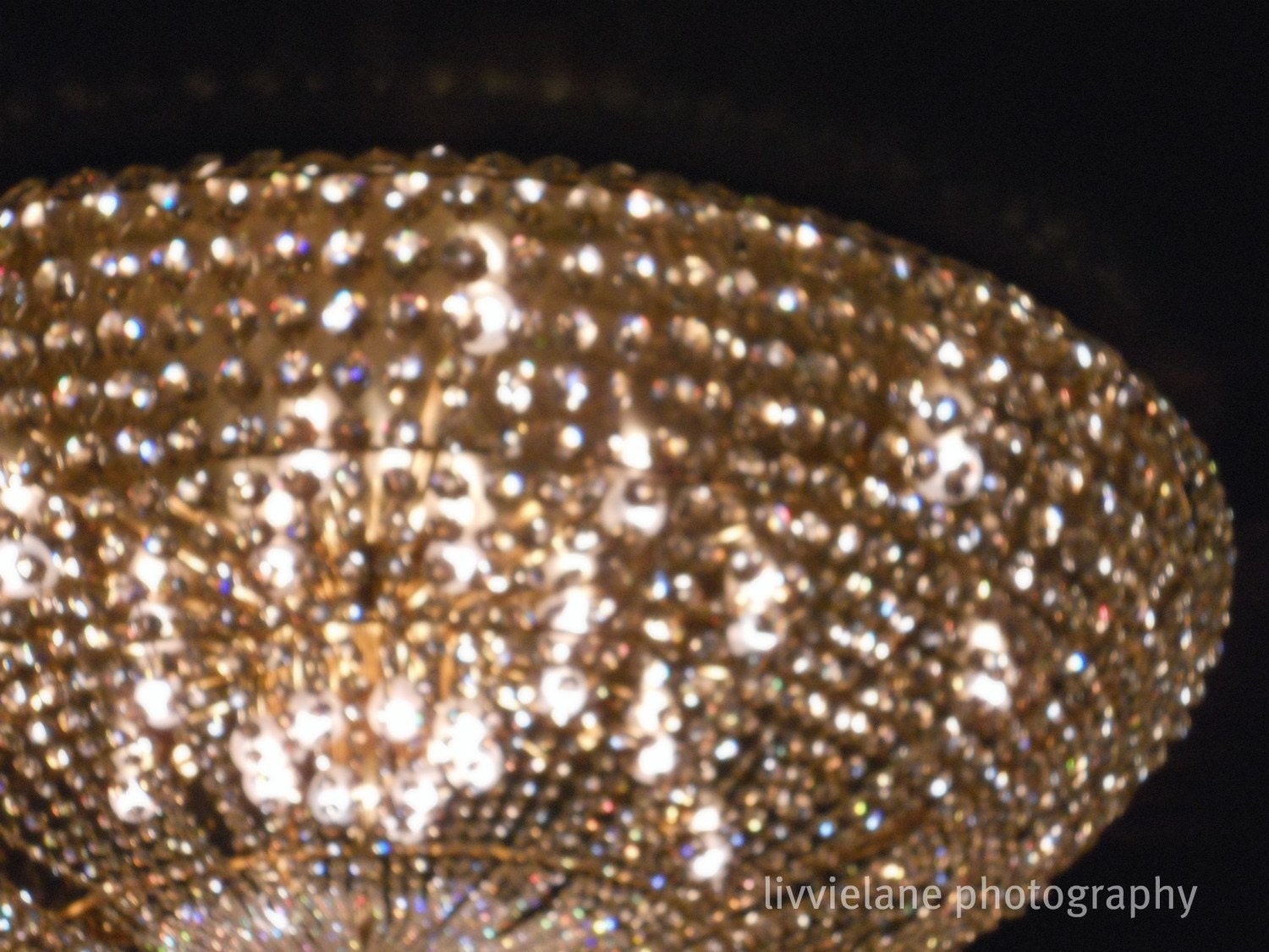 Dinner with the Captain - 11 x 14 fine art color photograph - chandelier champagne black