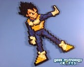 Vegeta Dragon Ball Z -  Perler Bead Sprite - Pixel Art Decoration