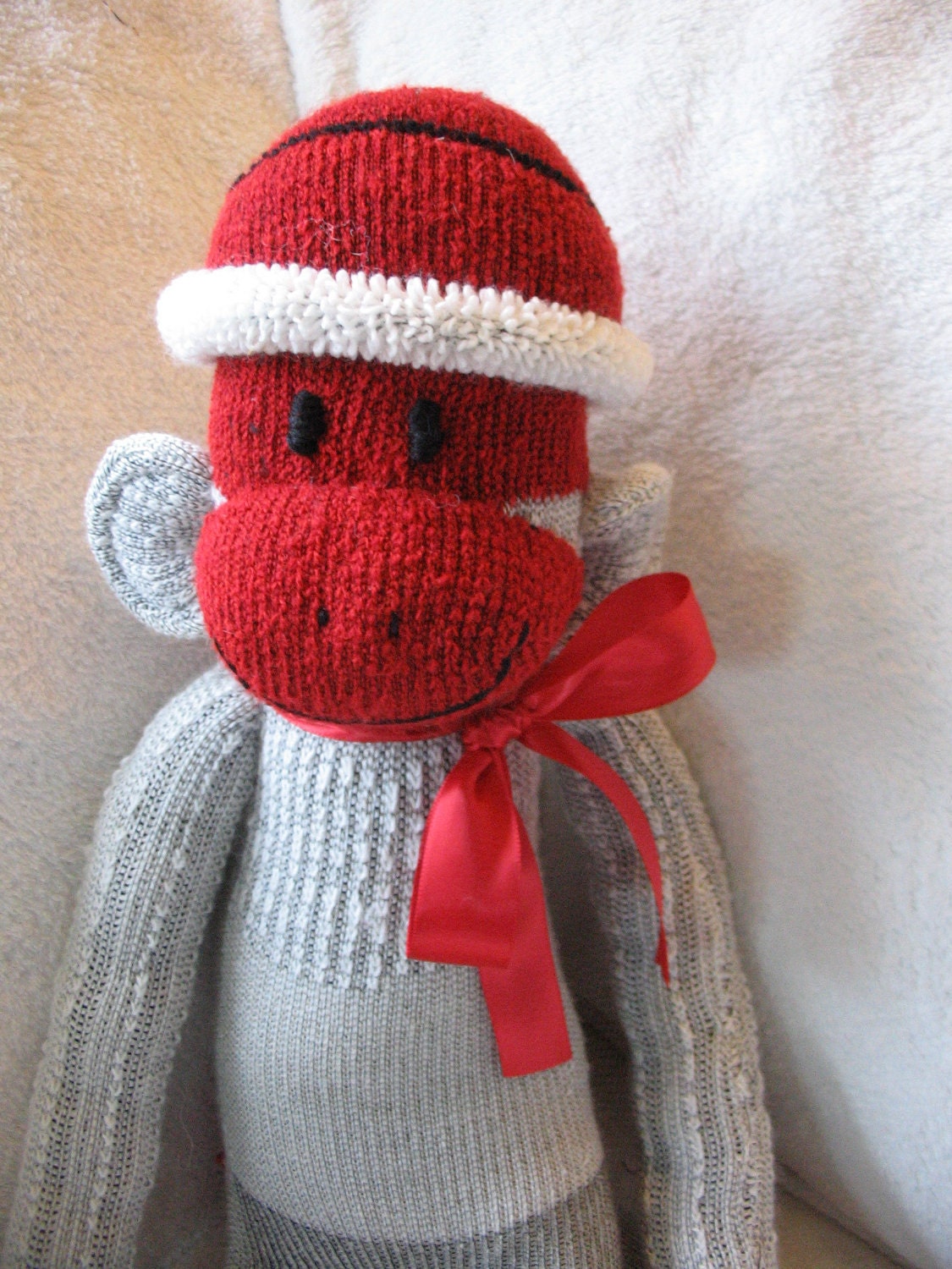 Personalized Sock Monkey. Catawba, Soft and Cuddly. Limited Edition - Large Size. - auntyanndesigns