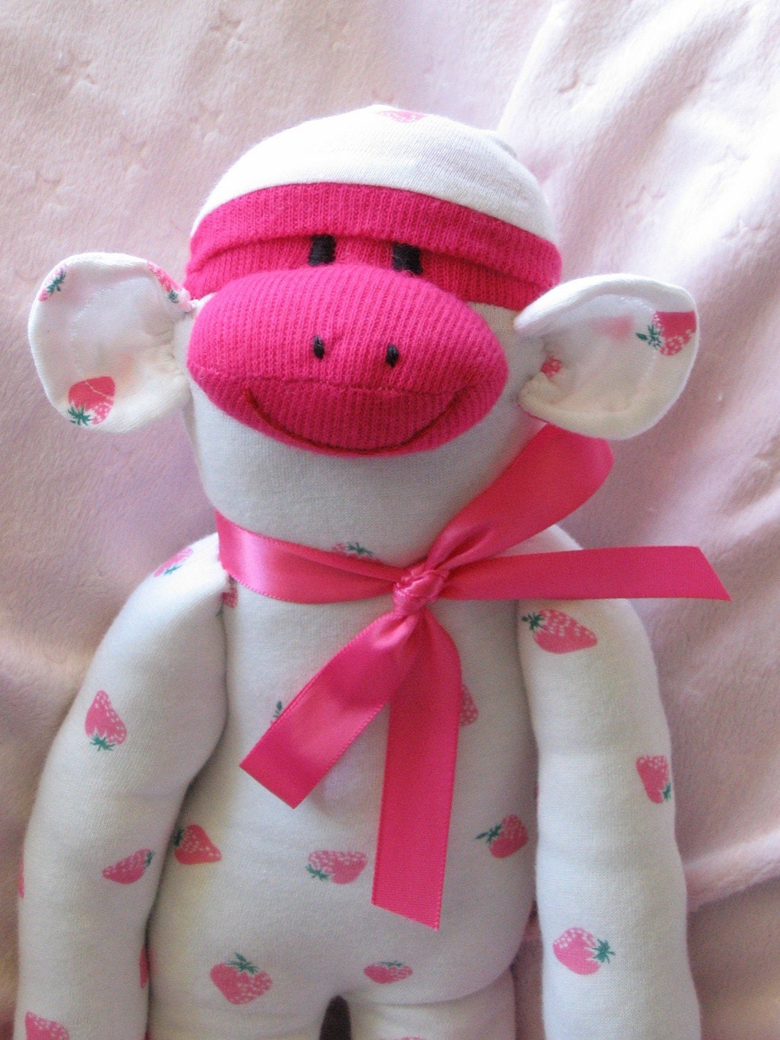 pink sock monkey