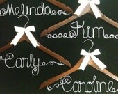 4 Personalized hangers  for Bridesmaid or Flower Girl  Gift for everyone in your Bridal Party