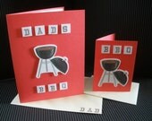 Dads BBQ Happy Birthday Card and Gift Tag Set