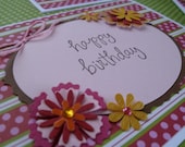 Pretty flower Happy Birthday card