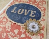 Shabby Chic English LOVE Valentine card