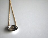 Large Silver Bowl Necklace