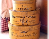 New England Textile Mill shaker style primitive boxes
