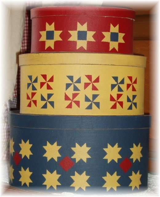 Quilt pattern nesting shaker style boxes