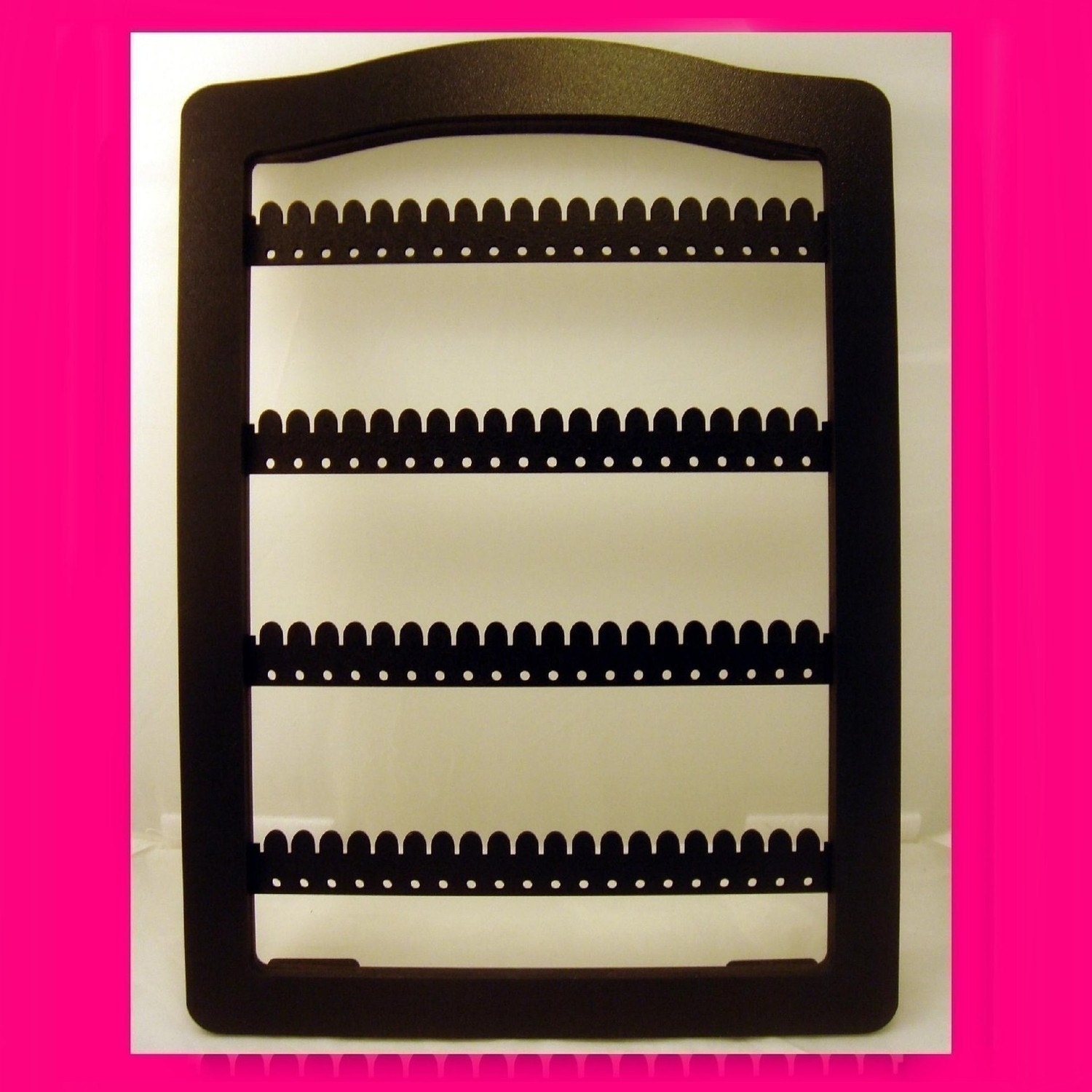 Earring display jewelry rack holder organizer keeper BLACK Large WALL MOUNT 80 pairs