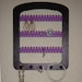 Earring Rack Organizer with 5 pegs BLACK and LAVENDER Wall Hanging