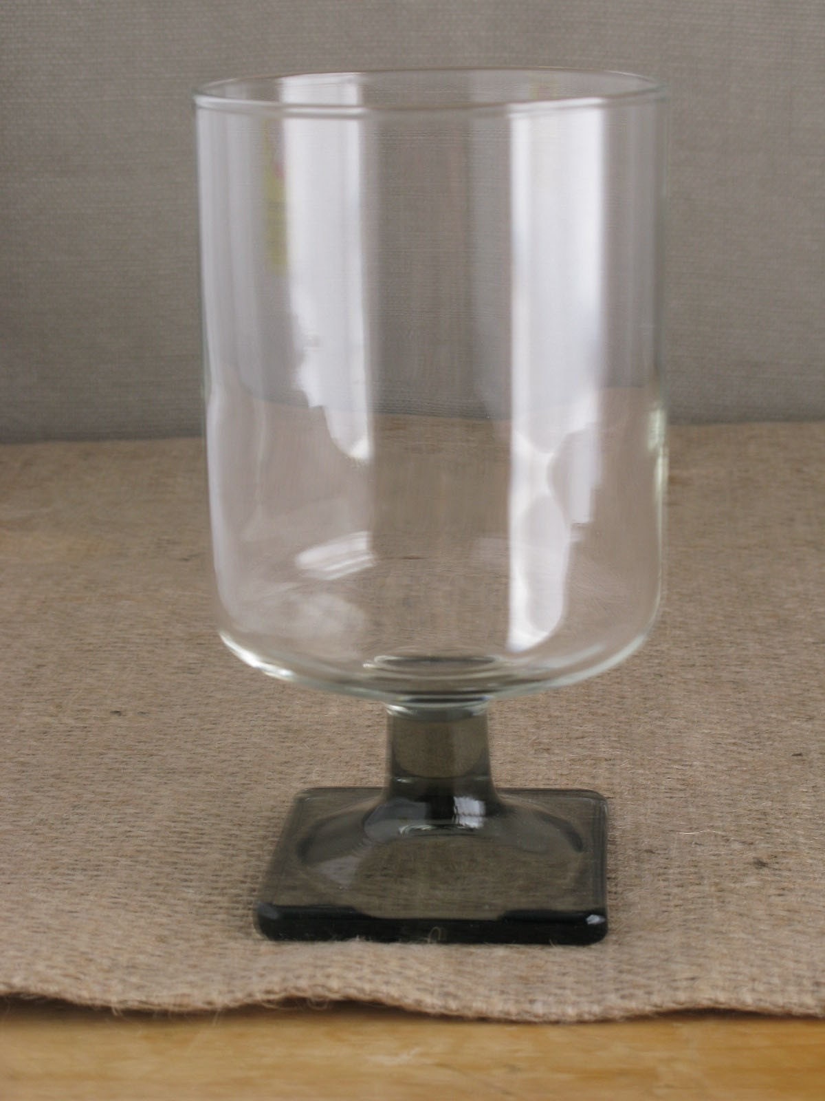 Set of 8 1970s Modern Smoked Gray Glasses