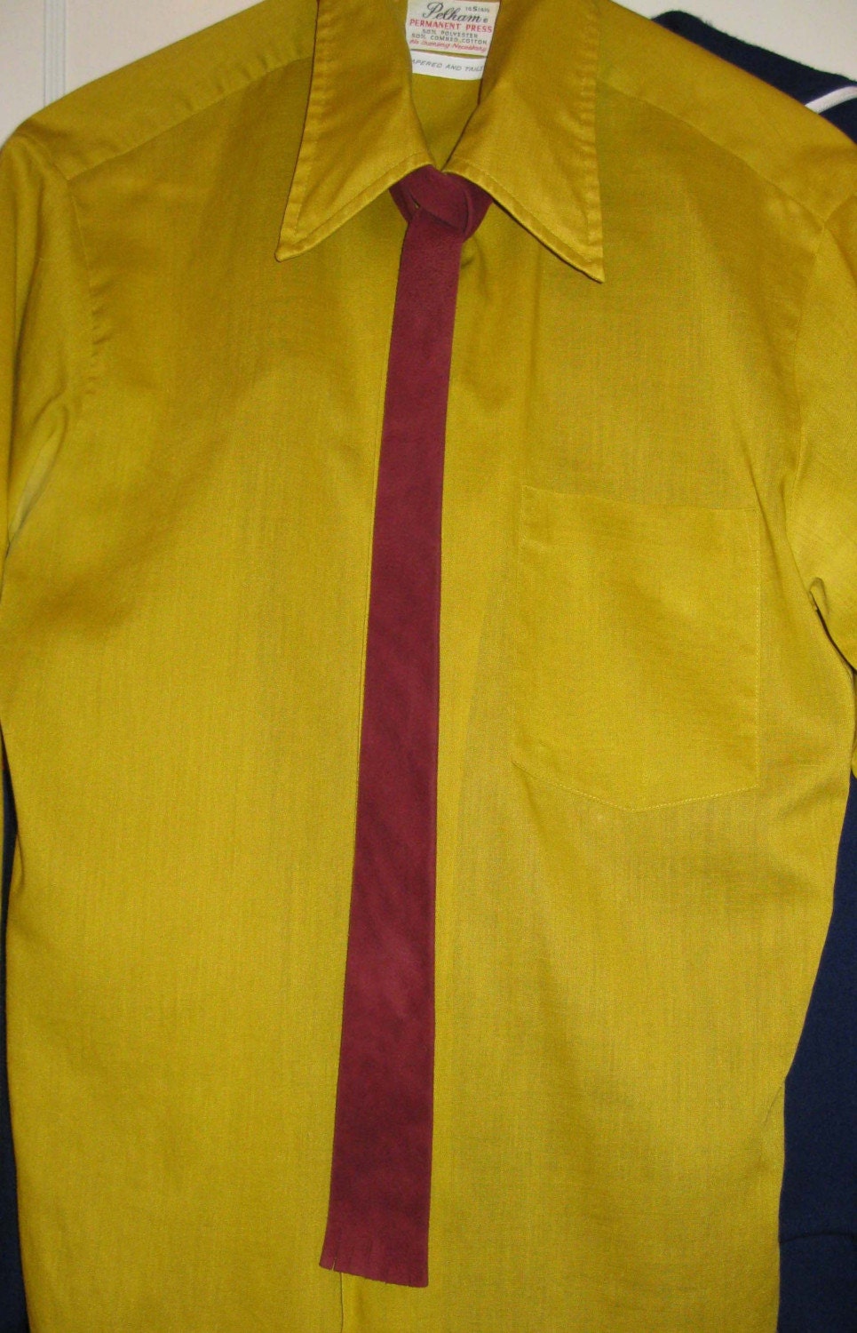 1960s Skinny Tie - Rust Color Suede