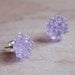 Glass Cluster Dot Earrings - Lilac