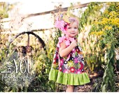 Silver Lemongrass Hot Pink and Black Pillowcase Dress With Matching Over The Top Bow Free Shipping On All Addional Items