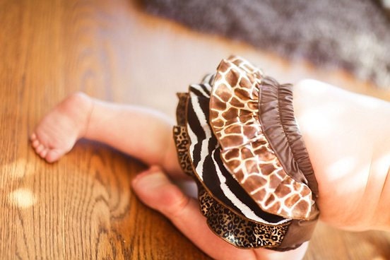 Animal Print Zebra Leopard Giraffe Fabric Ruffle Bloomers Free Shipping On All Addional Items