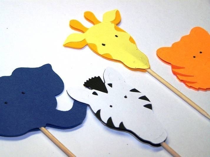 It's a Jungle Out There - Set of 12 Zoo Themed Cupcake Toppers