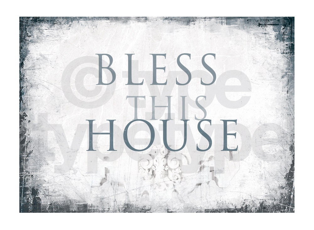 5x7 BLESS THIS HOUSE cheap-n-chic print