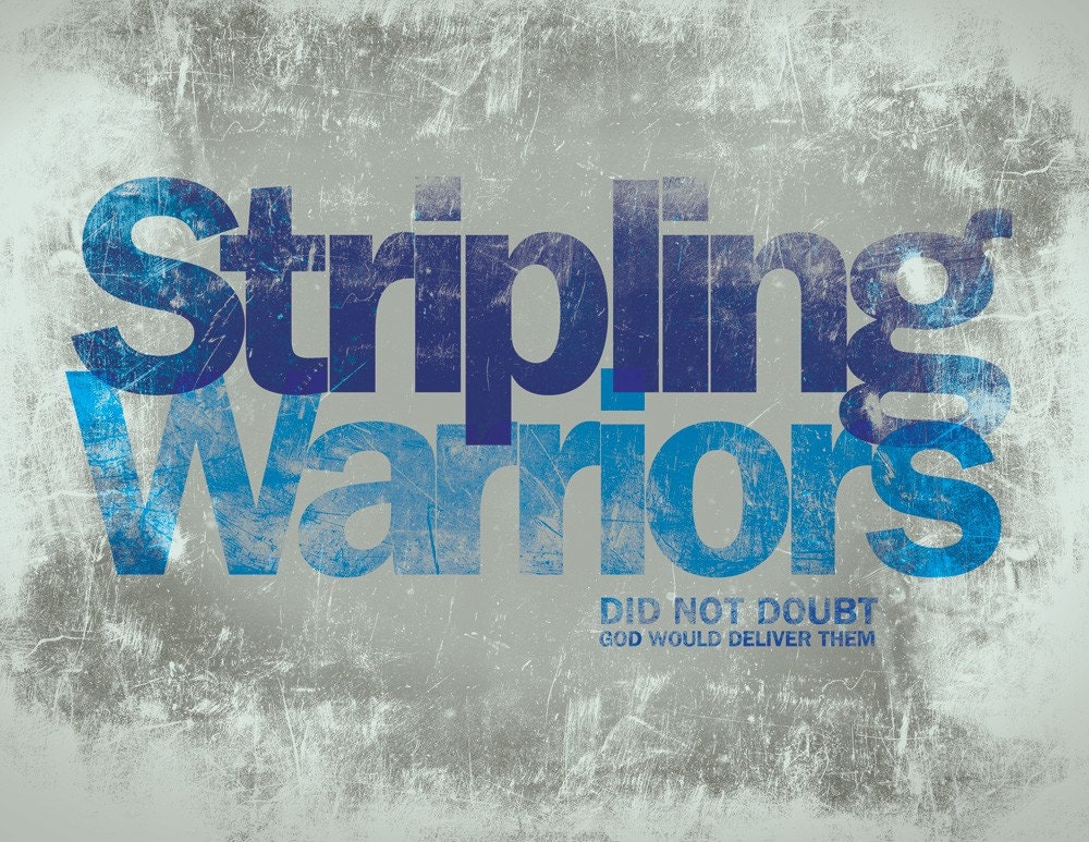 5x7 Stripling Warrior cheap-n-chic print (gunmetal grey or gold)